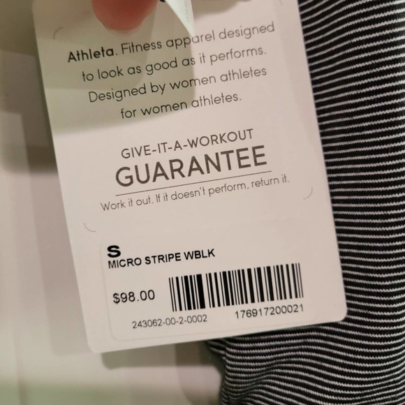 Athleta Westwood micro stripped runched dress NWT size small - Picture 5 of 6